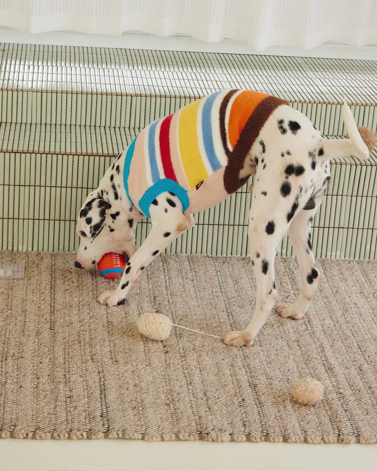 Maglione a Collo Alto a Righe Retro