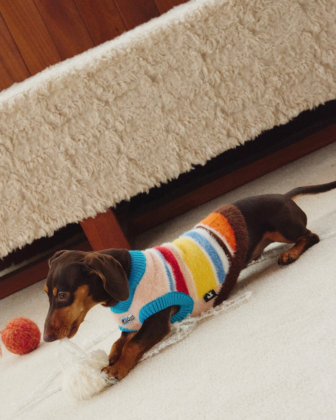 Maglione a Collo Alto a Righe Retro