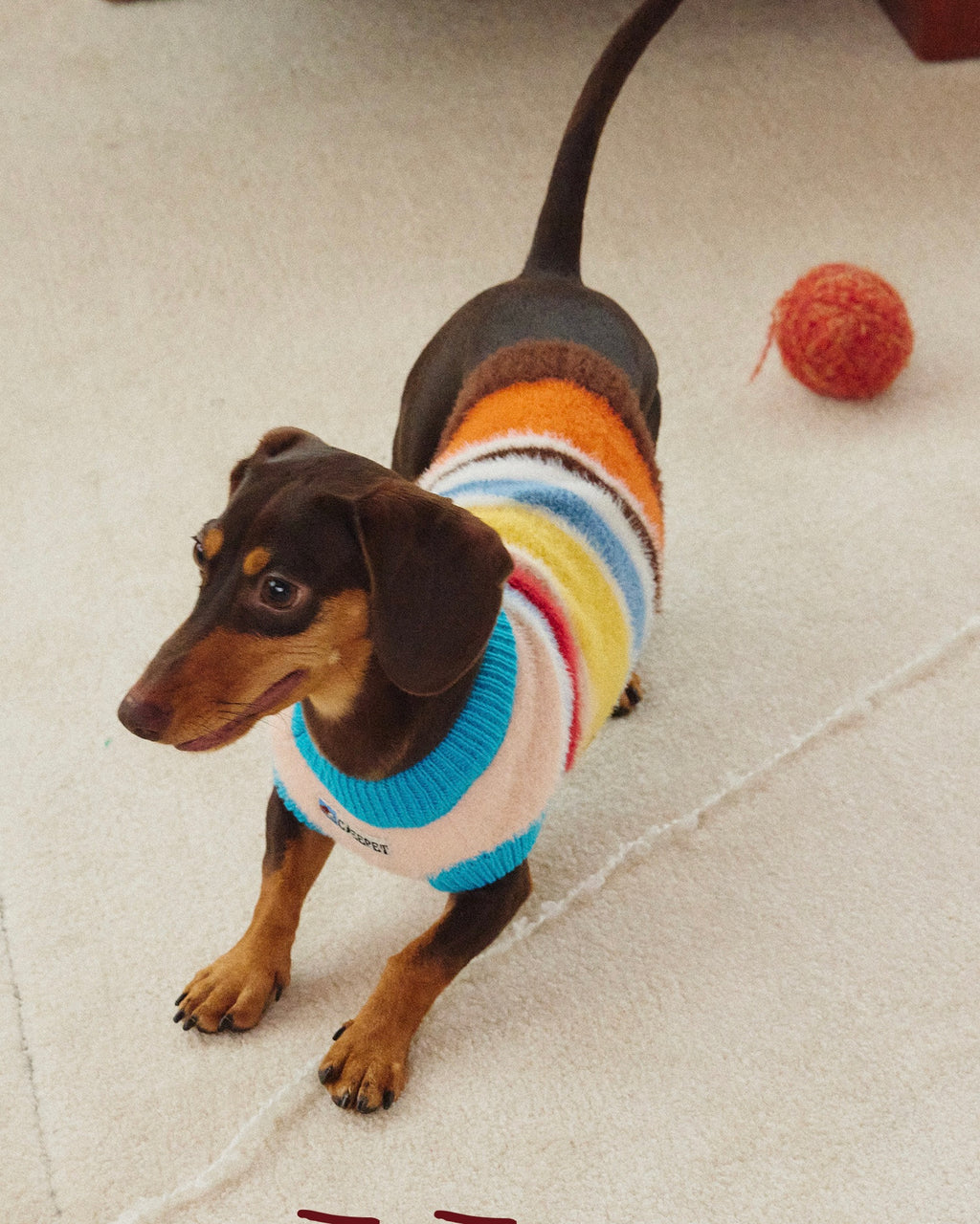 Maglione a Collo Alto a Righe Retro