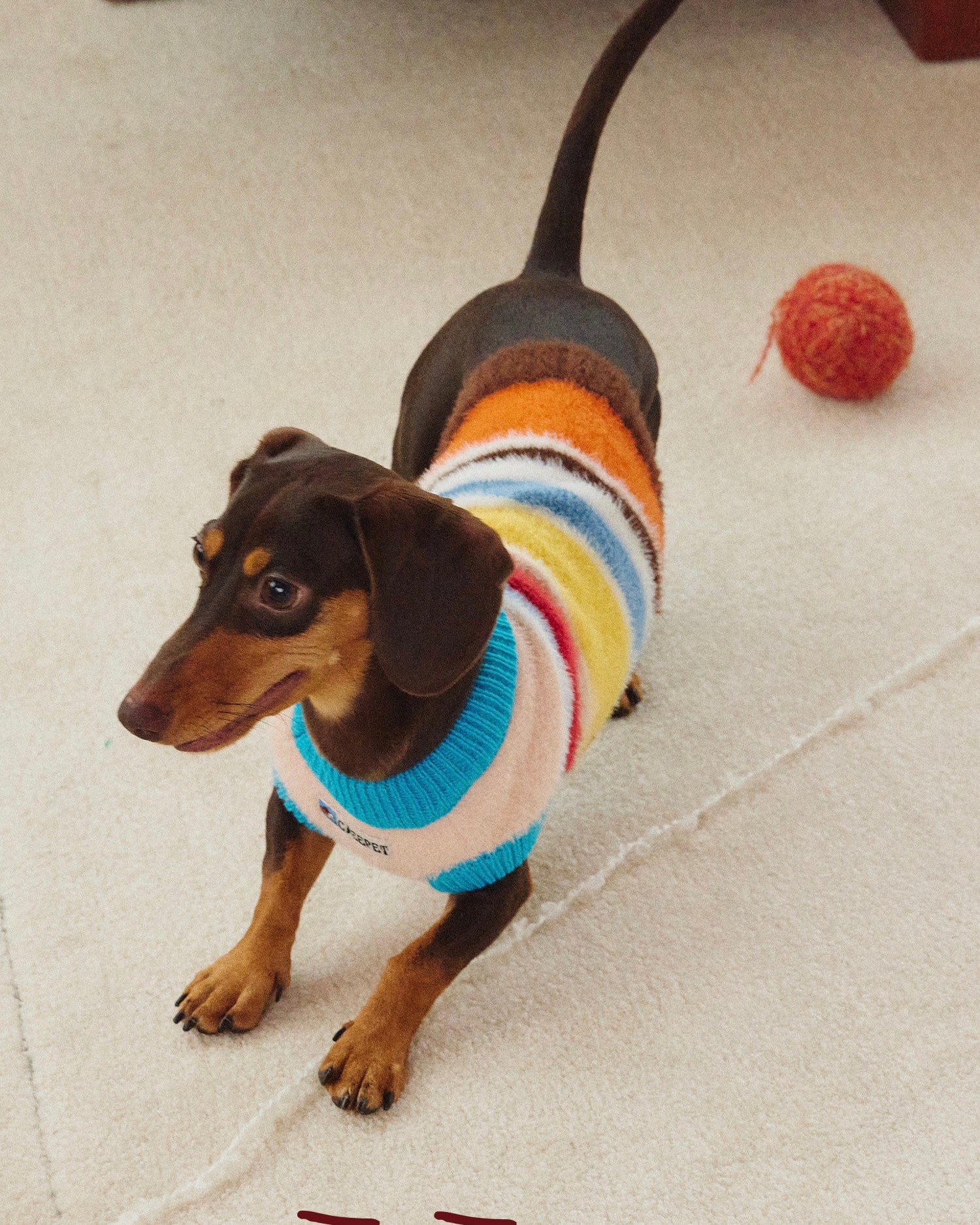 Maglione a Collo Alto a Righe Retro