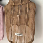 Open-Knit Collared Dog Shirt
