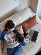 "I ❤️ Mom & Puppy" Matching Pet & Owner Tee Set - Dapper Weenie Co