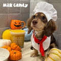 Little Chef Dog Costume Set - White Chef Hat & Apron Bib - Dapper Weenie Co