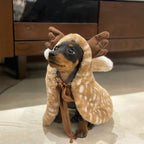 Plush Christmas Reindeer Dog Cape - Dapper Weenie Co