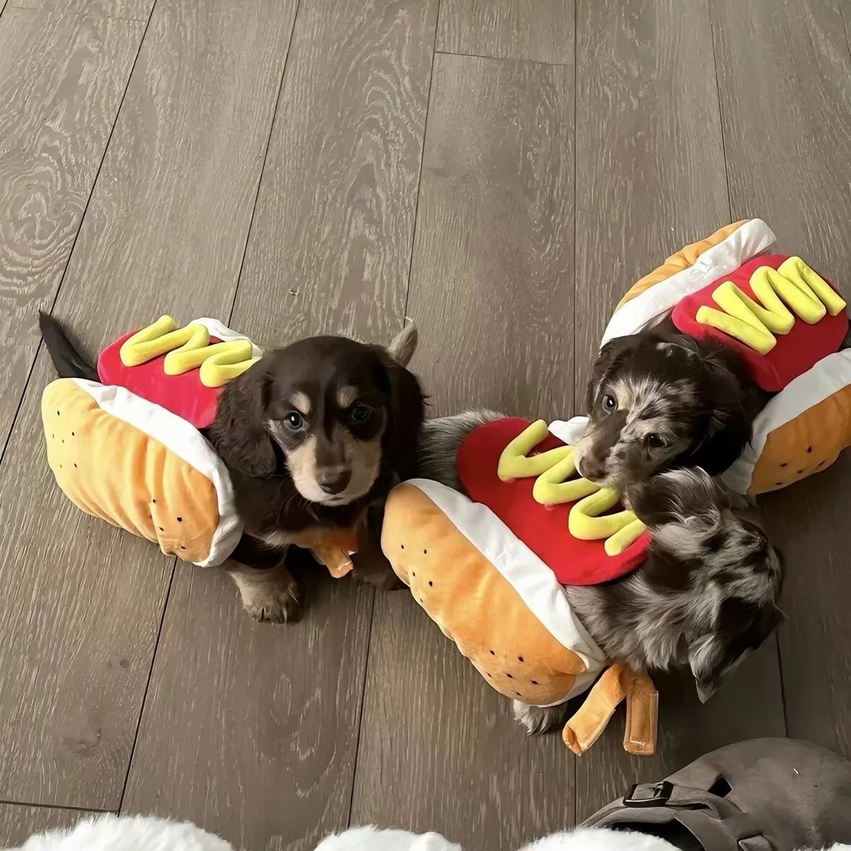 Plush Hot Dog Pet Costume - Dapper Weenie Co