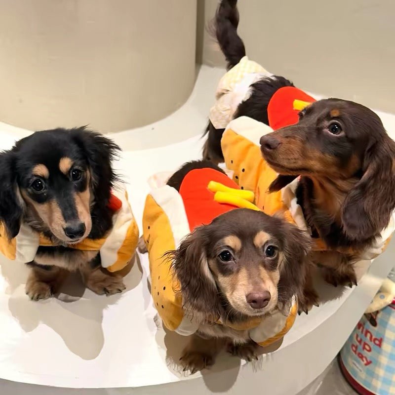 Plush Hot Dog Pet Costume - Dapper Weenie Co