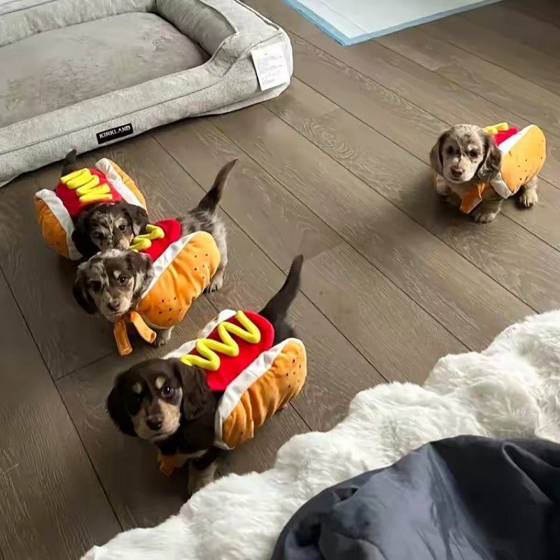 Plush Hot Dog Pet Costume - Dapper Weenie Co