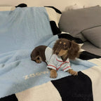 Retro Baby Blue Plaid Dog Pajamas - Dapper Weenie Co