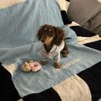 Retro Baby Blue Plaid Dog Pajamas - Dapper Weenie Co