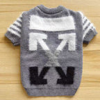 Streetwear Fuzzy Cross Arrow Knit Dog Sweater - Dapper Weenie Co