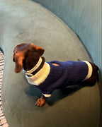 The Heritage Block Knit | Navy & Cream - Dapper Weenie Co