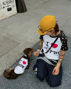 The "I Heart Mom" Dog Raglan Tee - Dapper Weenie Co