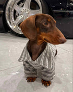 The Loft Stripe Polo | Slate Gray - Dapper Weenie Co