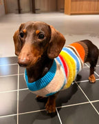 The Retro Stripe Mock - Neck Sweater - Dapper Weenie Co