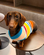 The Retro Stripe Mock - Neck Sweater - Dapper Weenie Co