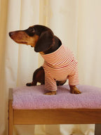 The Retro Striped Mock Neck Tee - Dapper Weenie Co