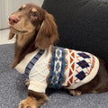Vintage Argyle & Cable Knit Pet Sweater - Dapper Weenie Co
